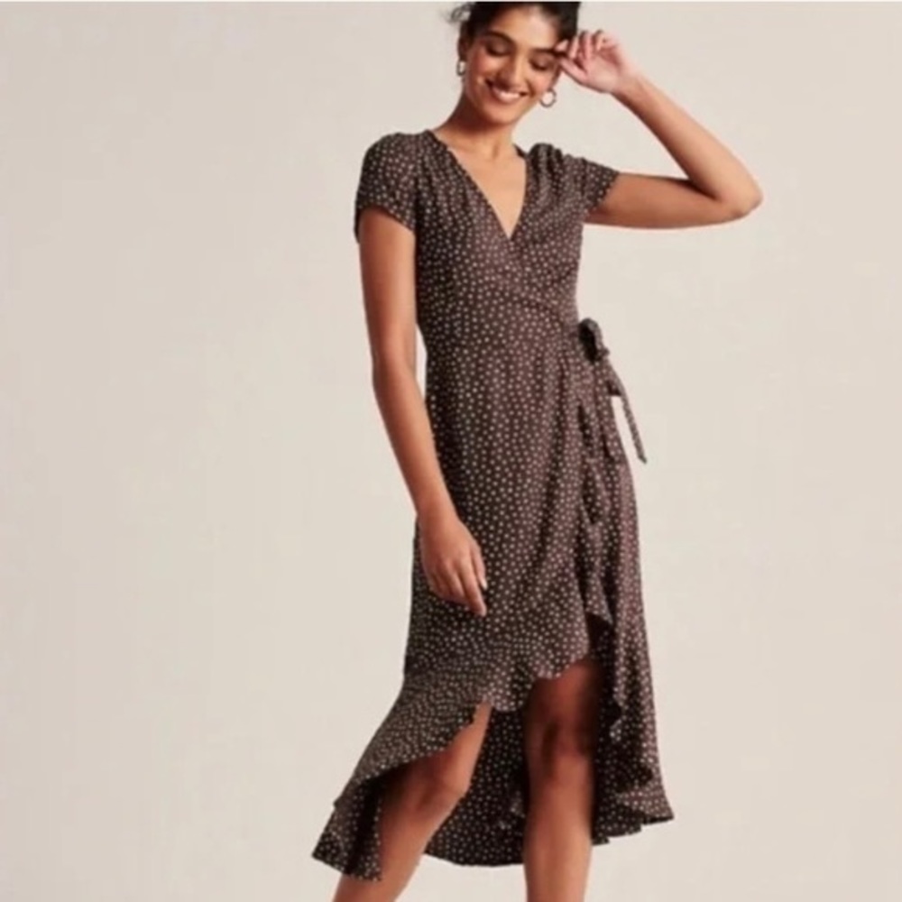 Abercrombie &‎ Fitch XS Polka Dot Wrap Dress